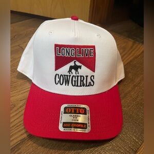 Red hat snap back cowgirls hat one size